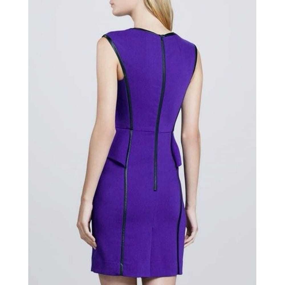 Milly Vibrant Purple Fitted Dress with leather trim - Picture 2 of 7